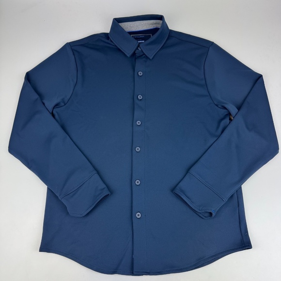 Twillory Mens Size M Athleisure Button Up Shirt Long Sleeve Blue - Picture 1 of 6